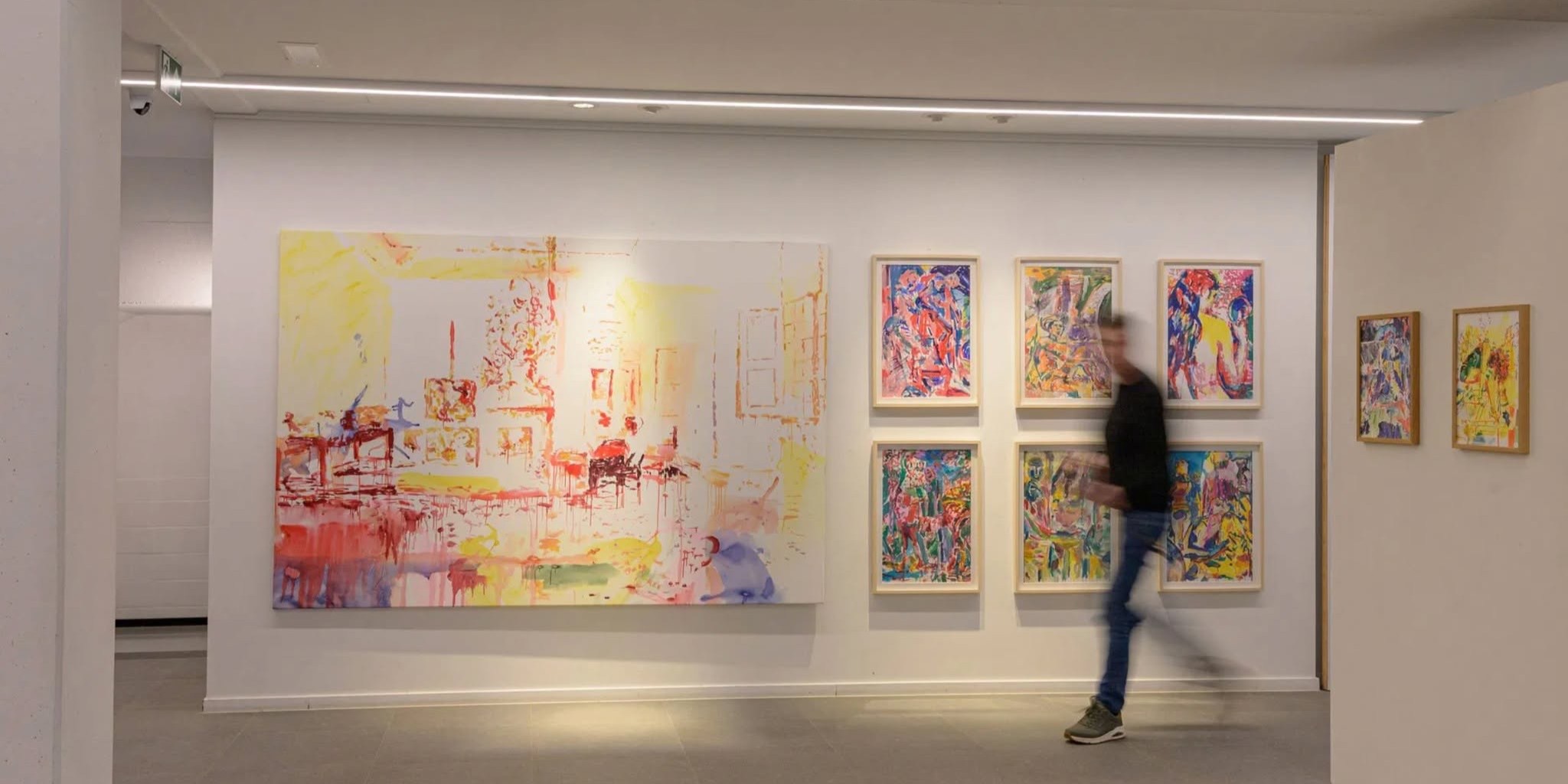Hilde Vanhees artworks displayed in a gallery